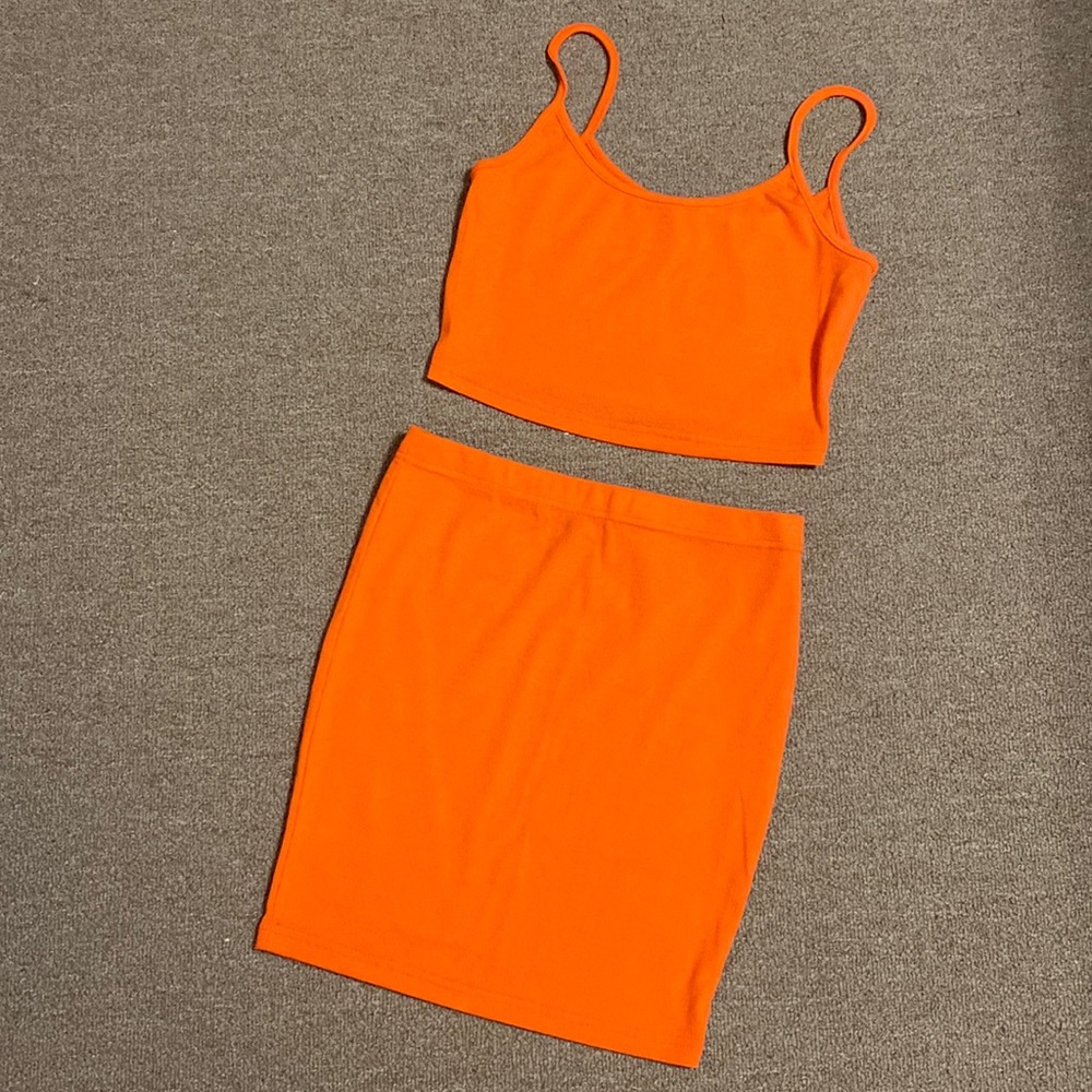 Top and skirt set.